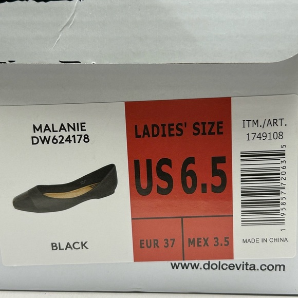 DV by Dolce Vita Malanie Black Toe Cap Ballet Flats | Size 6.5 | NWT - Picture 11 of 11